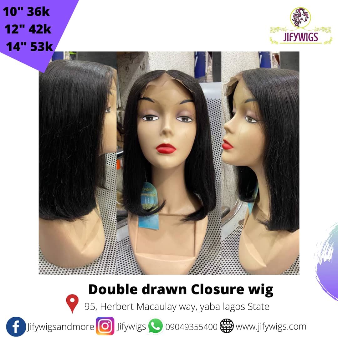 DOUBLE DRAWN WIG WITH CLOSURE